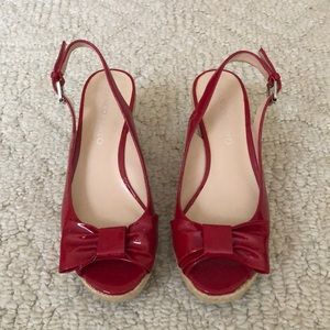 Franco Sarto Cherry Red Wedges